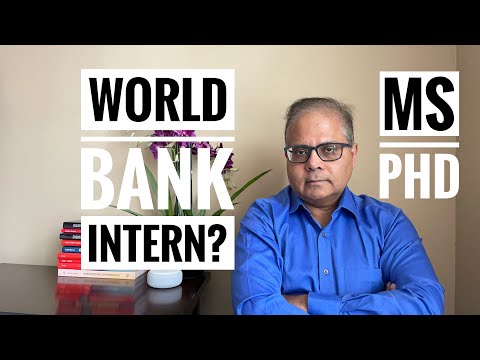 How to get the World Bank Internship for Masters and PhD Students?