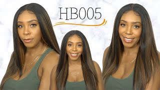 Sensual Human Hair Blend Hybrid Lace Front Wig - HB005 --/WIGTYPES.COM