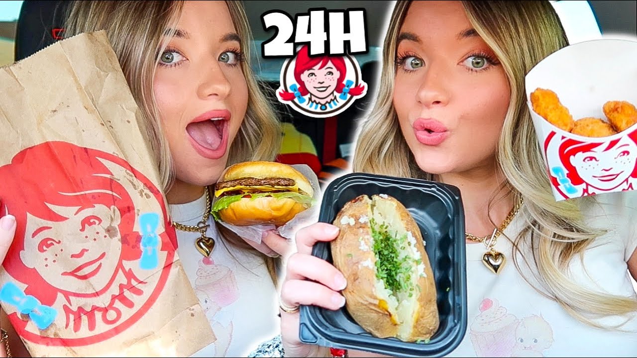 I only ate WENDY'S for 24 hours WHILE letting the person IN FRONT of me decide! 😱