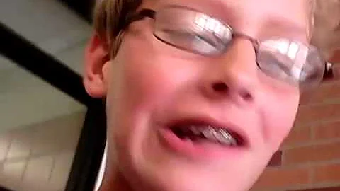 Wearing my friends glasses