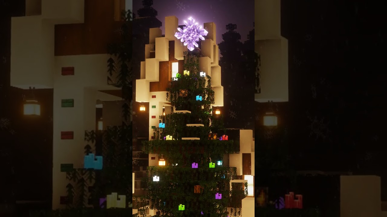 Happy Holidays! ☃️🌠 (Map by PepaBw)  #minecraft #minecraftshorts #christmas #holidays  #minecraftmap