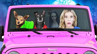 Dogs 24 OVERNIGHT IN Rebecca's New Pink Jeep Challenge