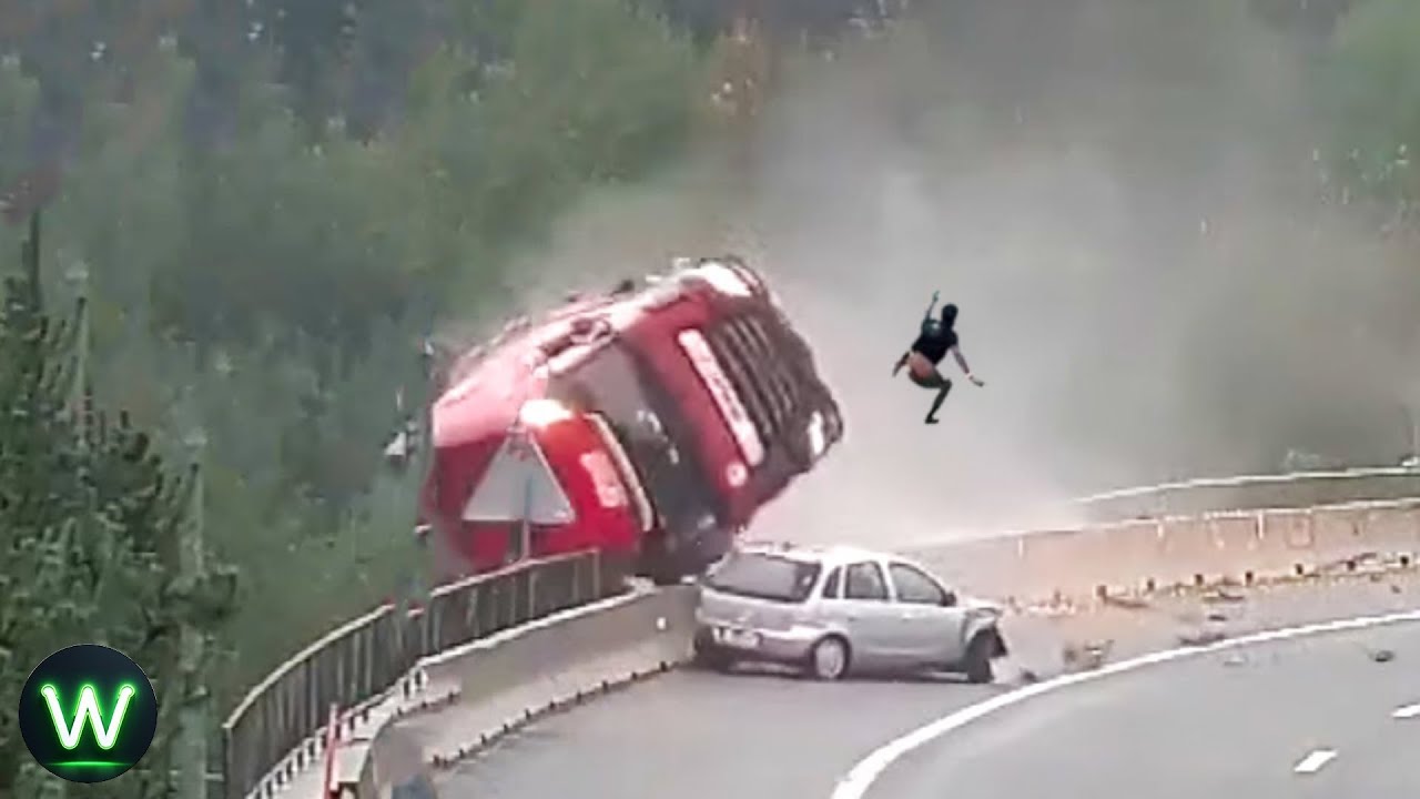 Tragic Ultimate Near Miss Video Of Biggest Trucks Crashes Filmed Seconds Before Disaster