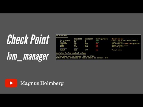 Check Point how to add additional logspace | lvm_manager | sk94671