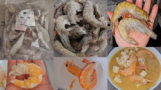 Costco Sale Item Review Dine Well Head-On Shell-On IQF Frozen White Shrimp Taste Test