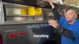 The Ultimate Work Van Storage Upgrade | DECKED + SYSTEM ONE Ladder Rack | Built In Action