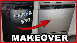 Painting A Old Dishwasher With Stainless Steel Paint Makeover