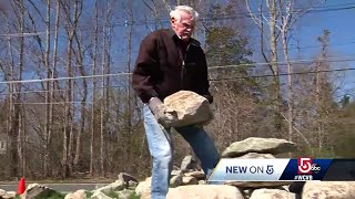 87-year-old lifts tons of rock to repair New England stone walls