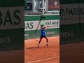 We caught Felix on the practice court