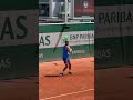 We caught Felix on the practice court