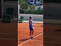 We caught Felix on the practice court