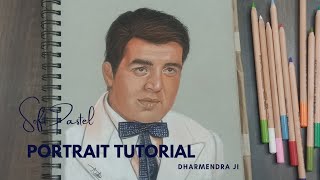 Soft Pastel Portrait of Dharmendra Ji | Art Tribute | Soft Pastel Pencil Tutorial for beginners  screenshot 2