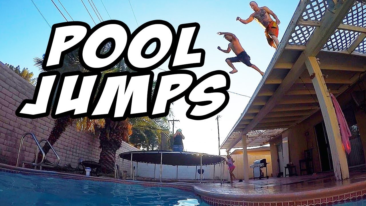 Trampoline To Swimming Pool!