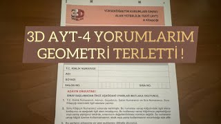 3D AYT TÜRKİYE GENELİ DENEMESİ YORUMLARIM MATEMATİK TERLETTİ ? #ilk1000 #yks2024