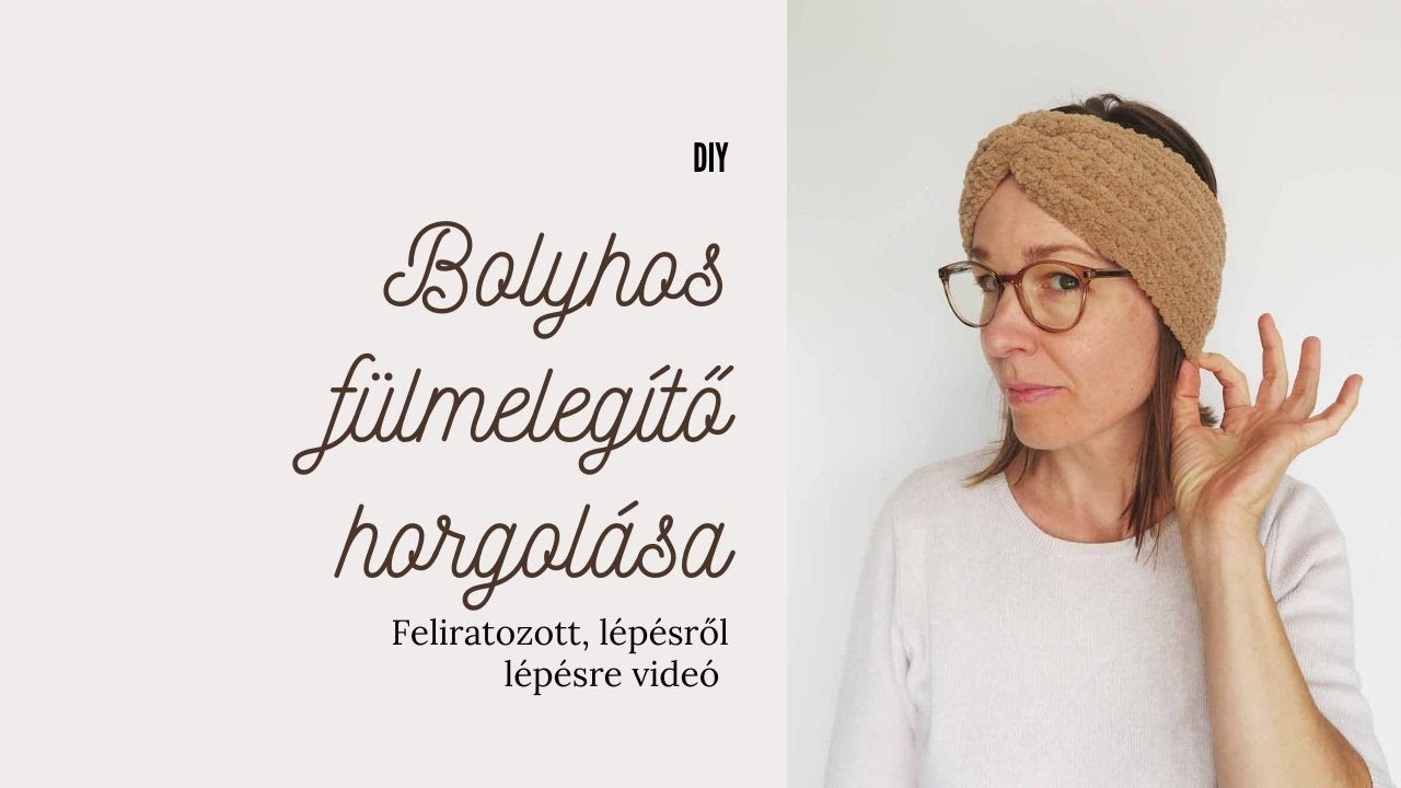 Bolyhos fülmelegítő horgolása