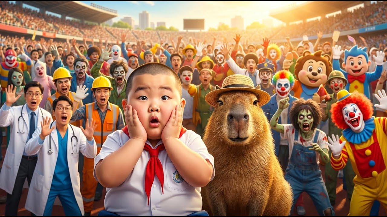 Bo và Capybara dẫn 1000 thợ hớt tóc vào trường học - Tổng hợp hài vui nhộn 