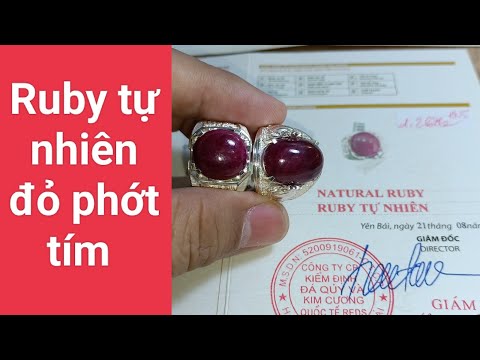 Video Ruby tự nhiên đỏ phớt tím rất đẹp ???? 1.268k 1 chiếc... - youtube