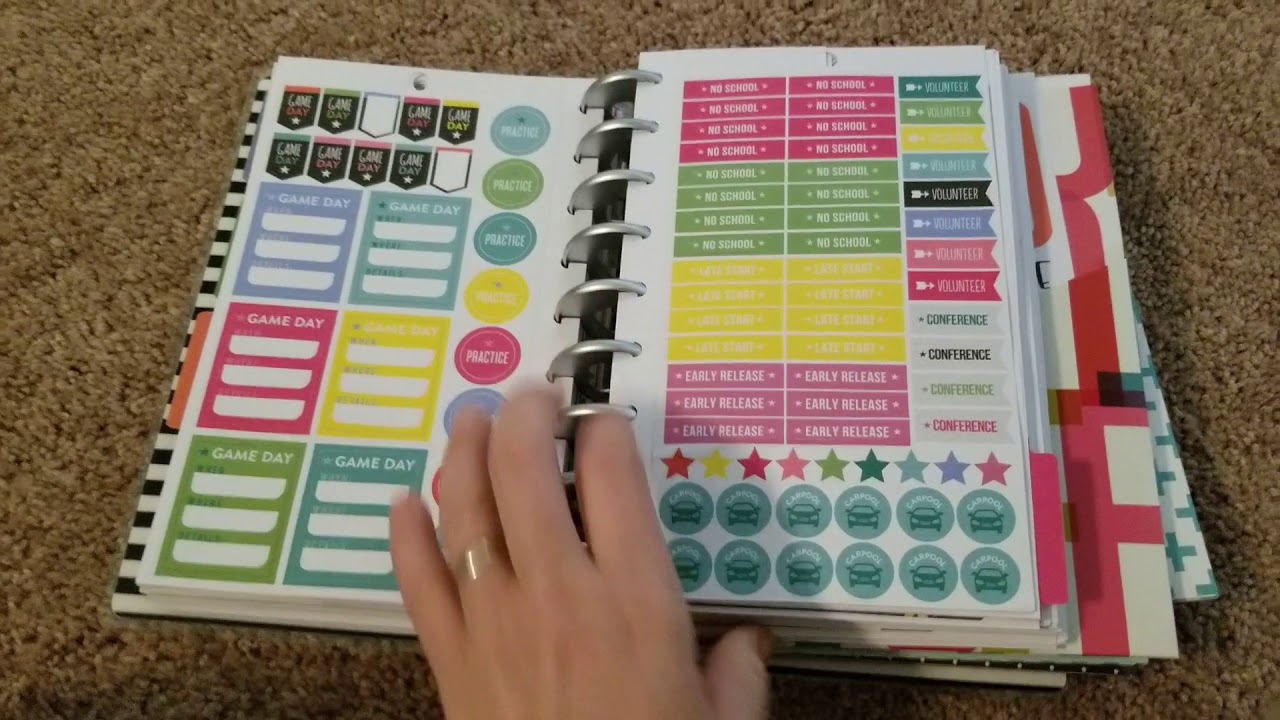 Happy Planner Sticker Storage book walkthrough