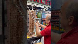 Turkish Man cutting JUICY Kebab Meat #istanbul #donerkebab #streetfood #kebap