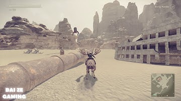 Nier Automata Walkthrough2 Part 45 - Secret Oasis in the Desert!