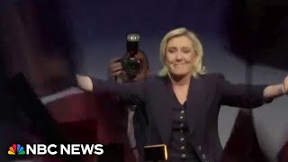 Far-right National Rally party celebrates big win in first round of French elections