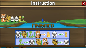 River Crossing IQ Logic, Cheese Hay Sheep snake Fox Tiger