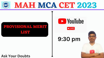 MAH-MCA-CET 2023 II PROVISIONAL MERIT LIST