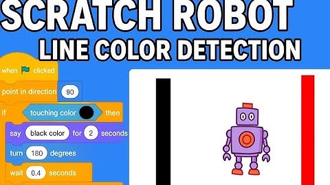 Scratch Robot Touching Color Project | Black & Red Line Sensor Demo
