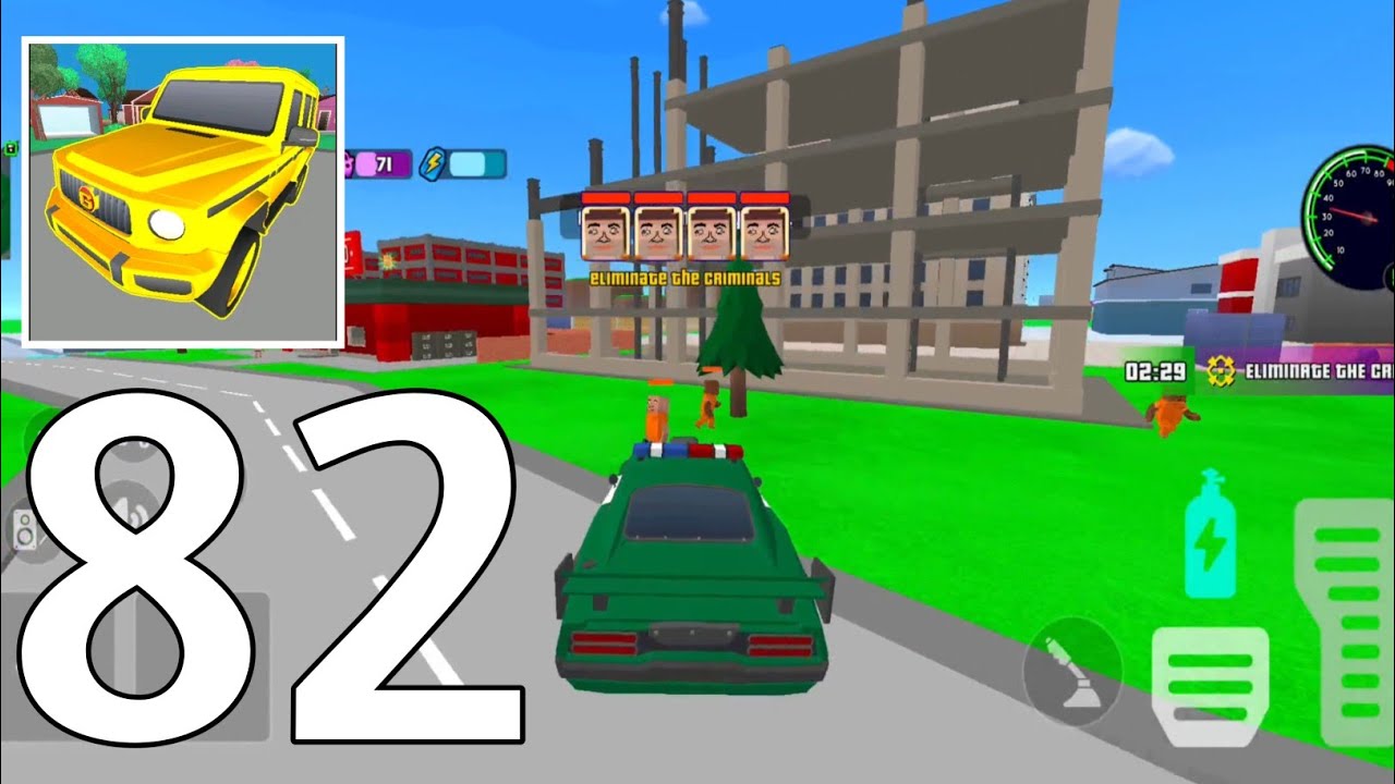 Gangs War Pixel Shooter Rp Game | Gameplay walkthrough - Police Car Chase - Part 82 (Android,IOS) 