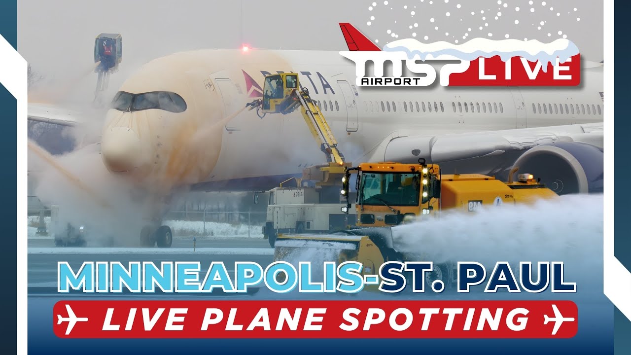 🔴 LIVE WINTER PLANE SPOTTING ACTION AT MSP AIRPORT! ❄ 12/15/25