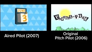 Phineas And Ferb Intros - Aired Pilot 2007 Vs Original Pitch Pilot 2006 Side By Side Comparison