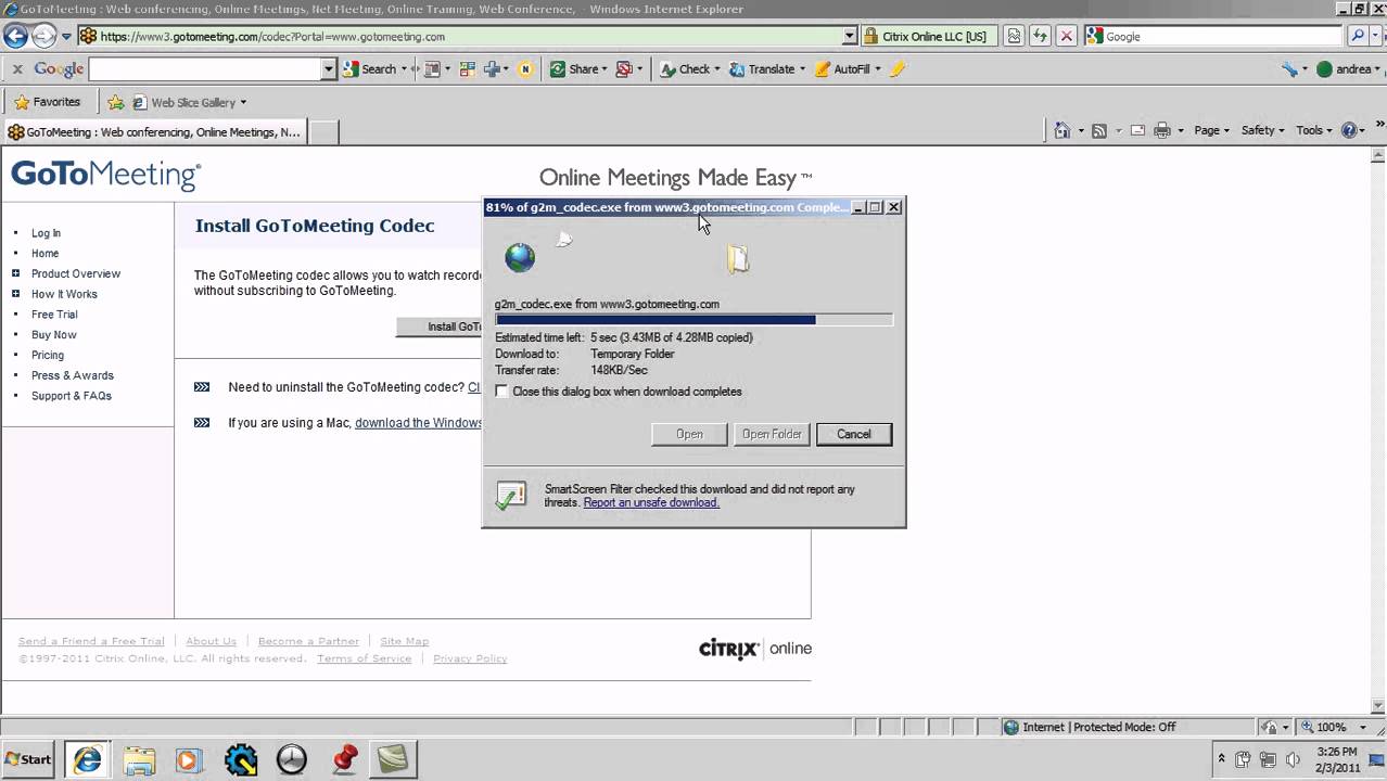 Installing GoToMeeting Codec for your computer