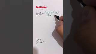 Factoring Fractions? Try the Difference of Squares Trick! ✖️ #mathshorts #maths#algebra #factor #fyp