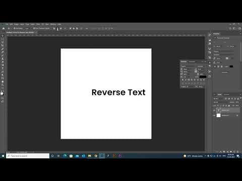 How to reverse text in Photoshop
