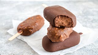 DON'T BUY THIS IN THE STORE! Chocolate Ice Cream popsicles + 2 glaze recipes (classic and gourmet)