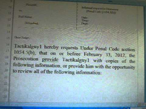 I always file a Discovery Motion