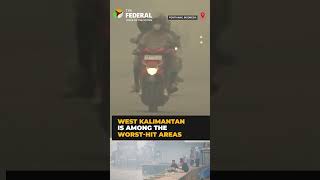 Indonesia wildfires cloak Pontianak under thick hazardous haze | #shorts