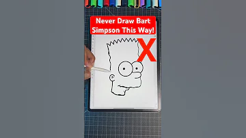 Never Draw Bart Simpson This Way! 😡 #art #drawing #shorts