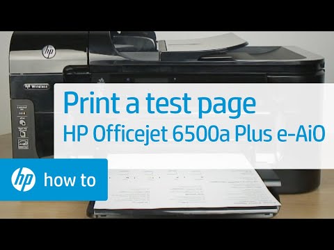 Printing a Test Page | HP Officejet 6500a Plus e-All-in-One Printer (E710n) | HP