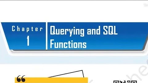 Chapter 1 Class 12 IP Querying and SQL Functions/ Math/String/Date and Time Functions NCERT Book