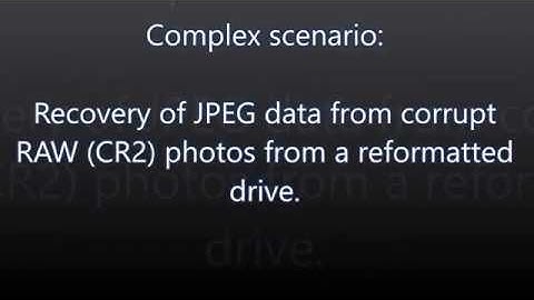Background on the new deep-scan in JpegDigger. Recover JPEG from corrupted RAW on formatted drive.