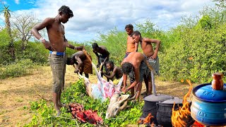 Hadzabe Tribe Successful Hunt and Cooking Traditions