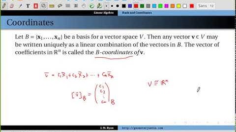 Linear Algebra: Basis and Coordinates