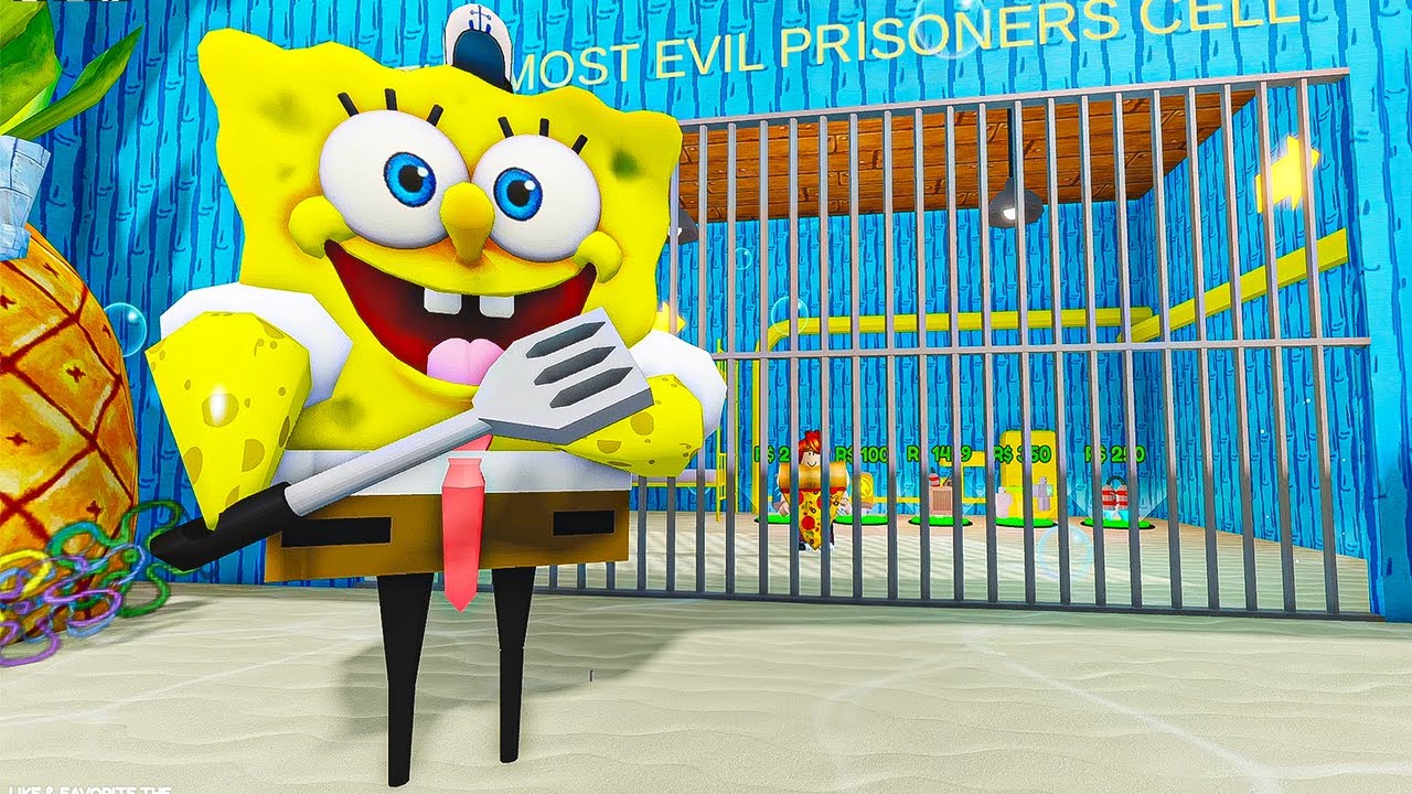 SQUAREPANTS PRISON RUN (OBBY) ROBLOX 🧽