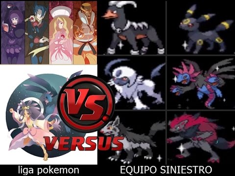 equipo de tipo SINIESTRO vs LIGA POKEMON - #pokemon negro 2 