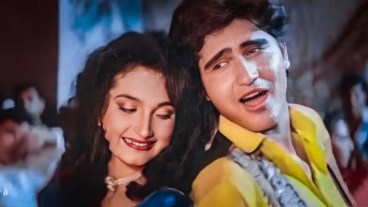 Ek Tere Hi Chehre Pe Pyar Aaya  4k Video Song  Kumar Sanu Anuradha Paudwal  Pyar Pyar 1993