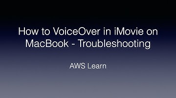 Voiceover in iMovie on macbook is not working?