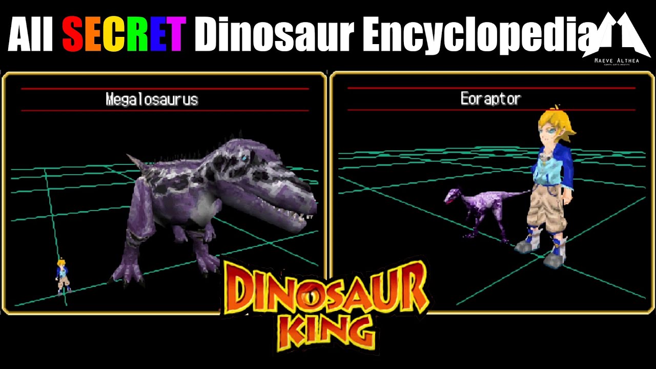 All Secret Dinosaurs 🌈 Encyclopedia | Dinosaur King Arcade Game