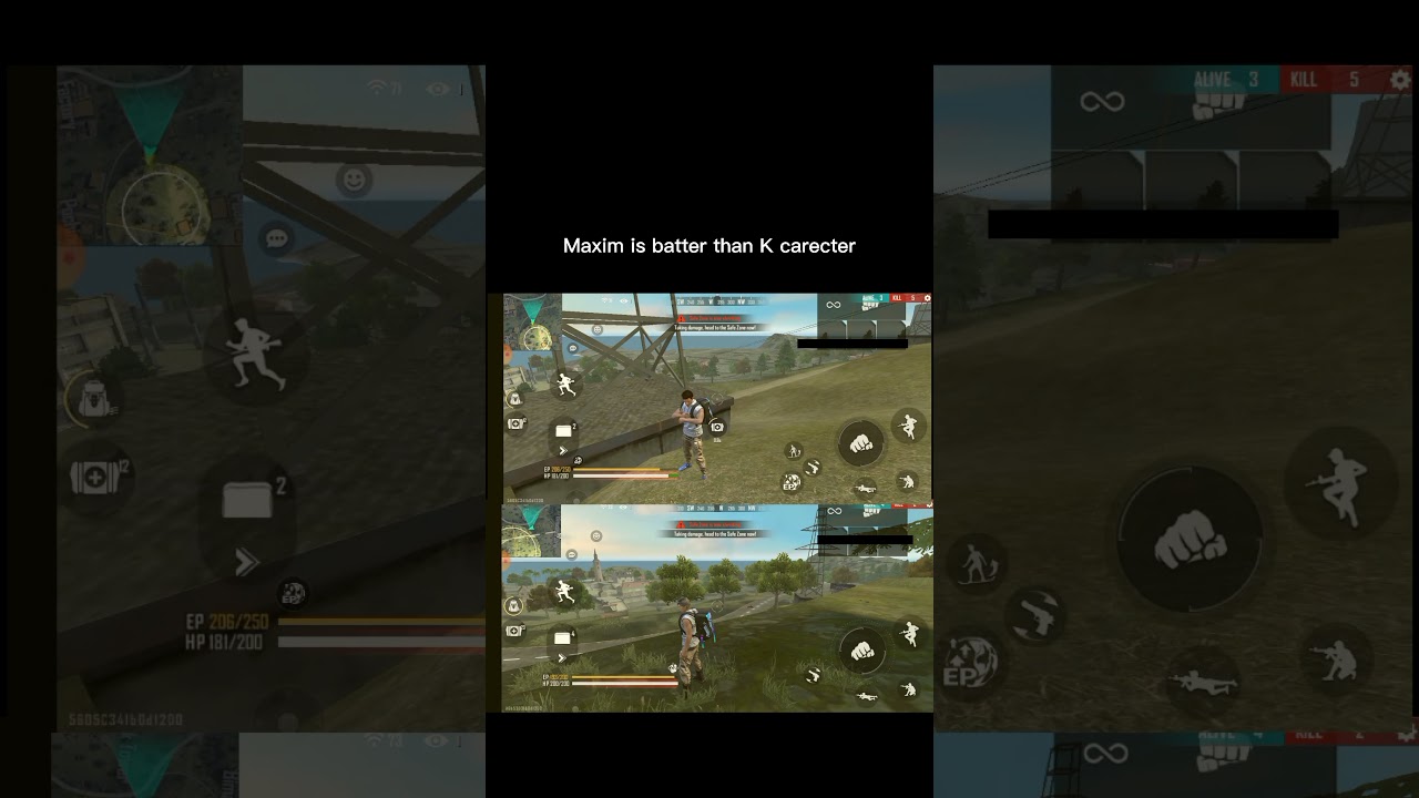 Maxim vs K character  in zone