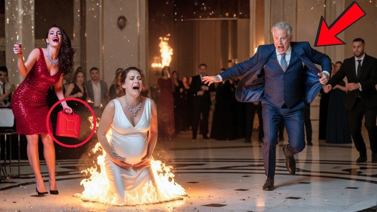 👉 No gala, amante incendeia o vestido da esposa grávida — pai bilionário se vinga e choca a todos
